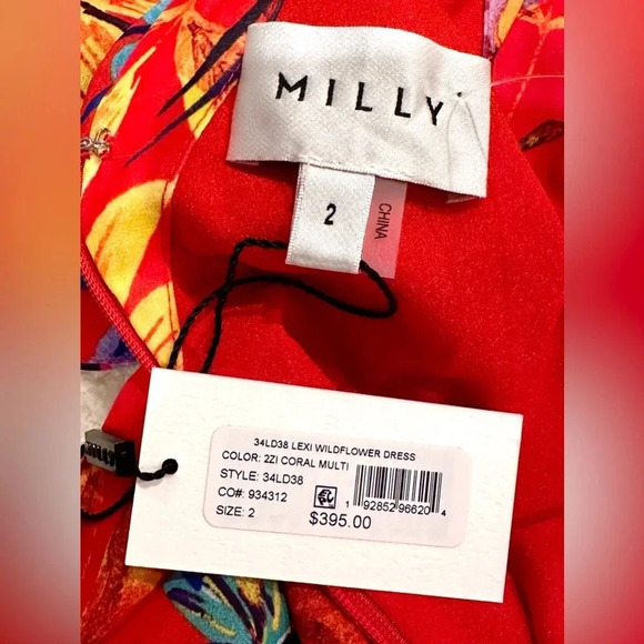 NWT Milly Lexi Wildflower Dress Mini Floral Size 2 - Picture 9 of 12